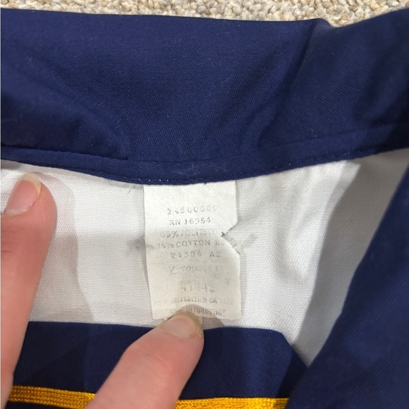 Vintage Toddler Sailor Captain Navy Blue and White Nautical Size 2 Romper - Picture 4 of 8